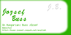 jozsef buss business card