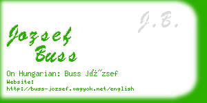 jozsef buss business card